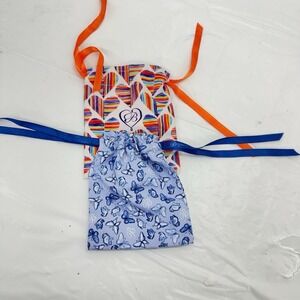 Brighton Cloth Jewelry Drawstring Gift Pouch Bag Black Hearts